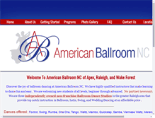 Tablet Screenshot of americanballroomnc.com